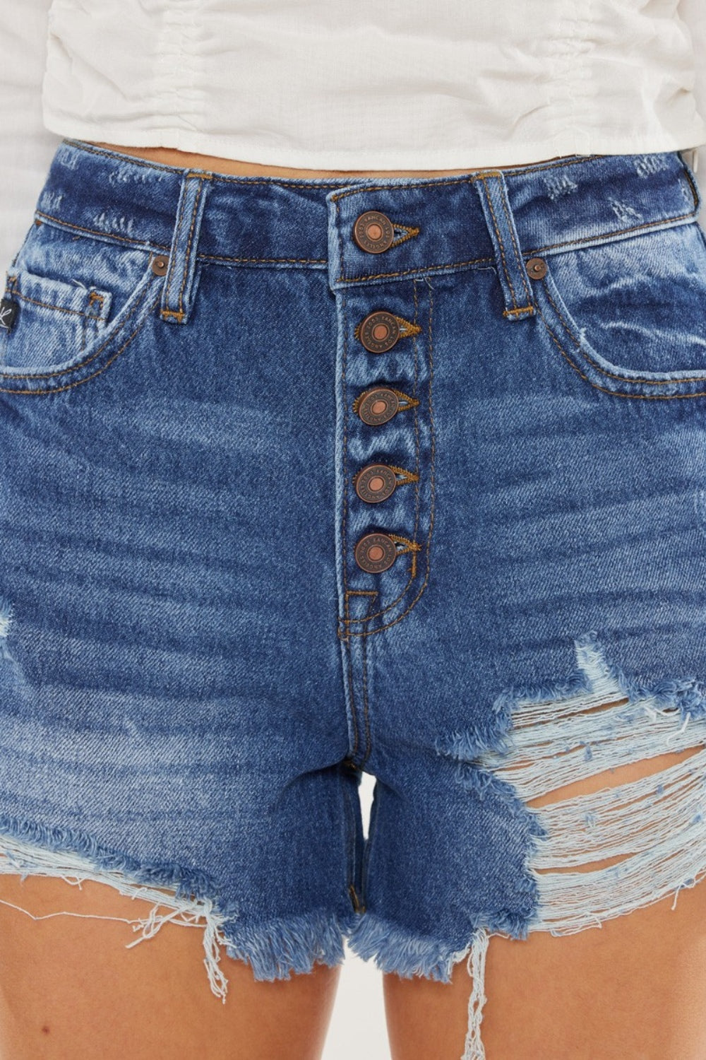 KanCan Distressed Shorts