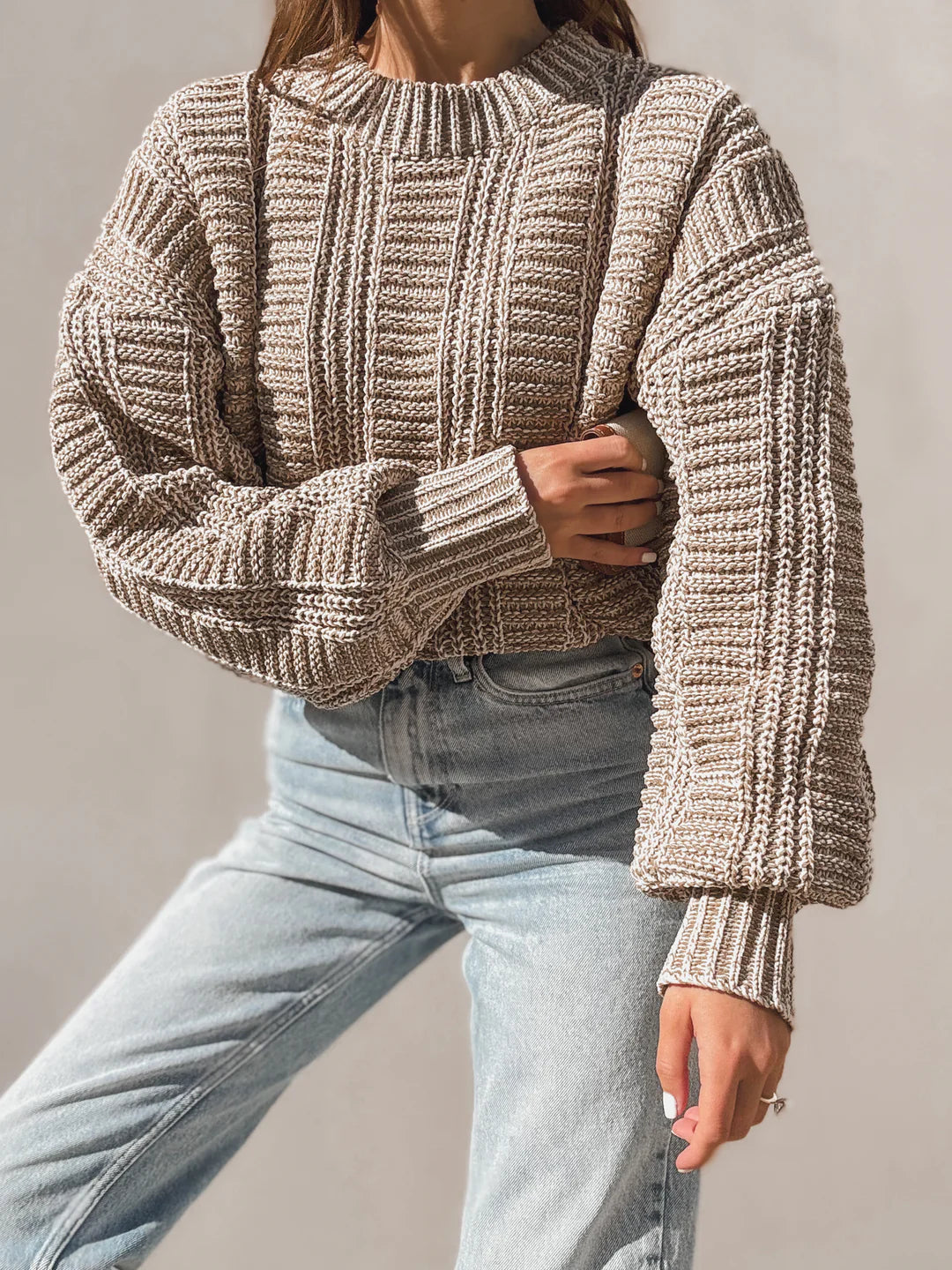 Very J Two Tone Sweater