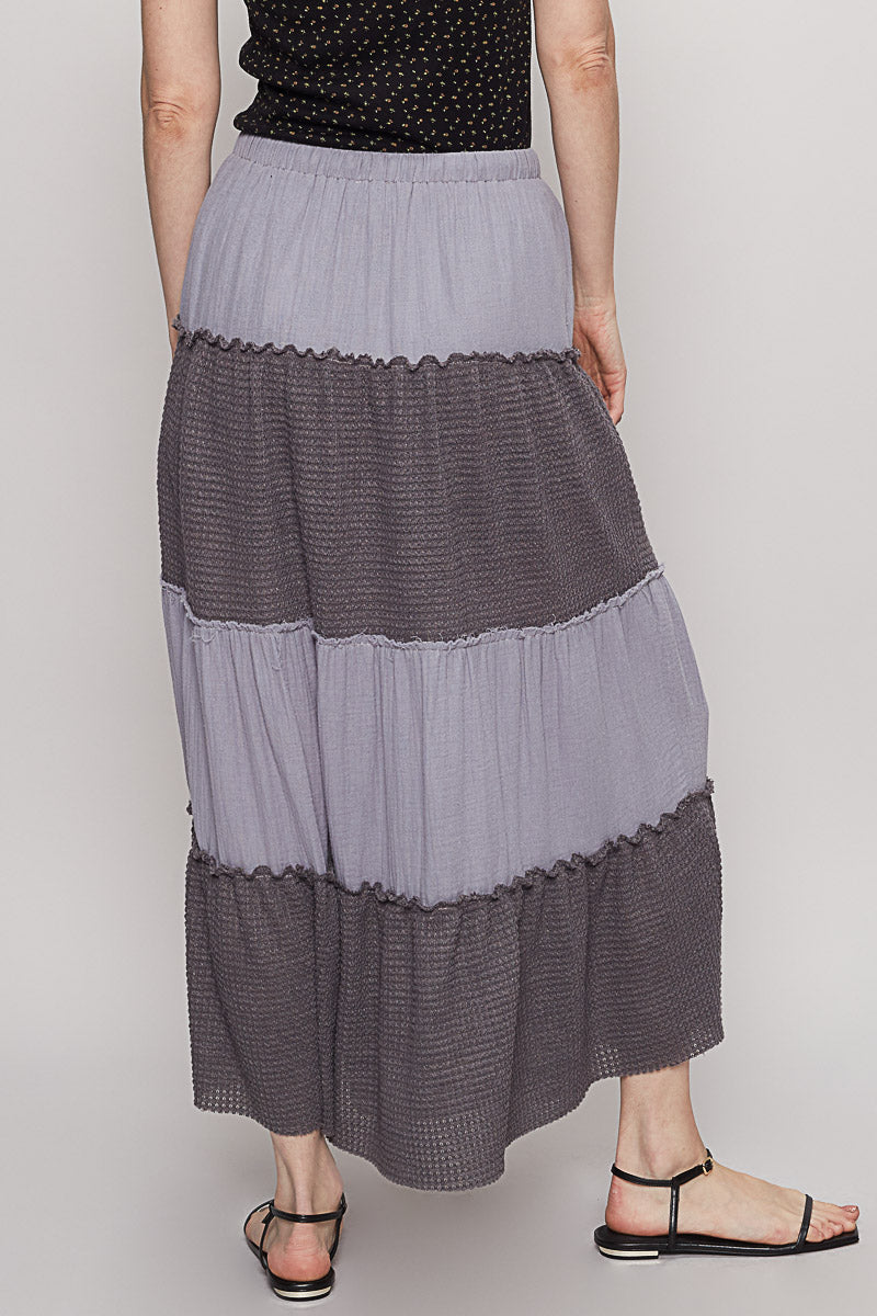 POL Waffle Knit Maxi Skirt