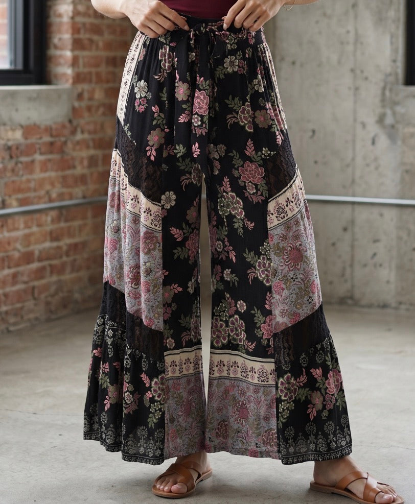 Angie Floral Wide Leg Pants