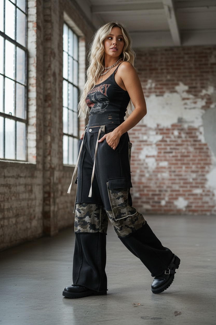 POL Camo Cargo Pants