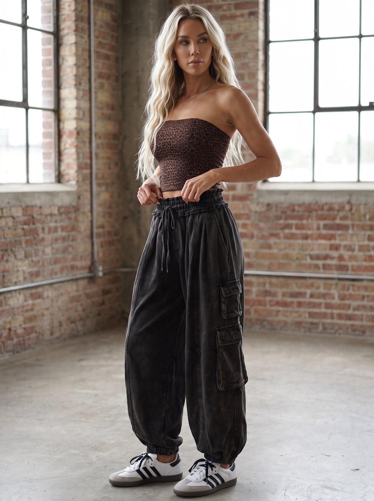 PREORDER - Washed Cargo Baggy Pants