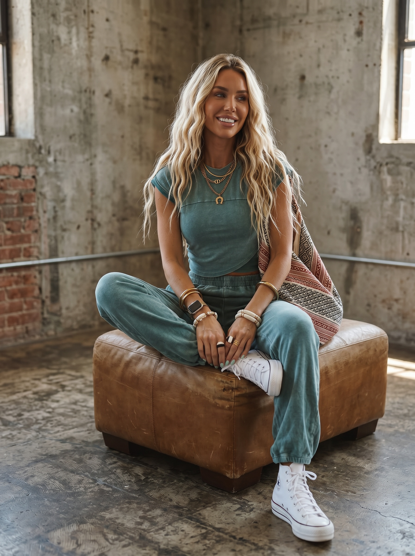 Washed Crop Top & Jogger Set
