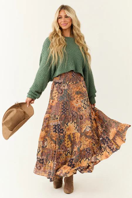 Angie Floral Maxi Skirt