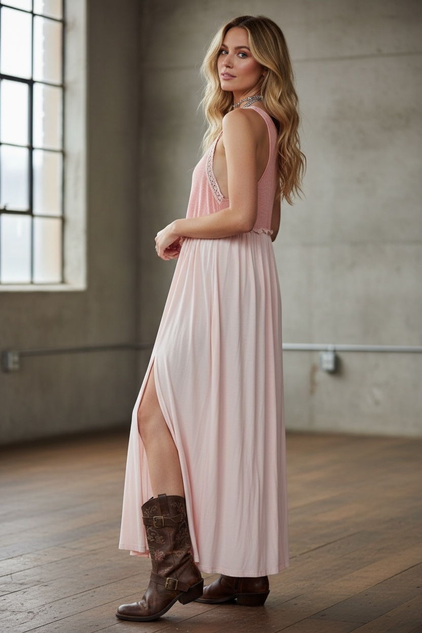 POL Slit Maxi Dress