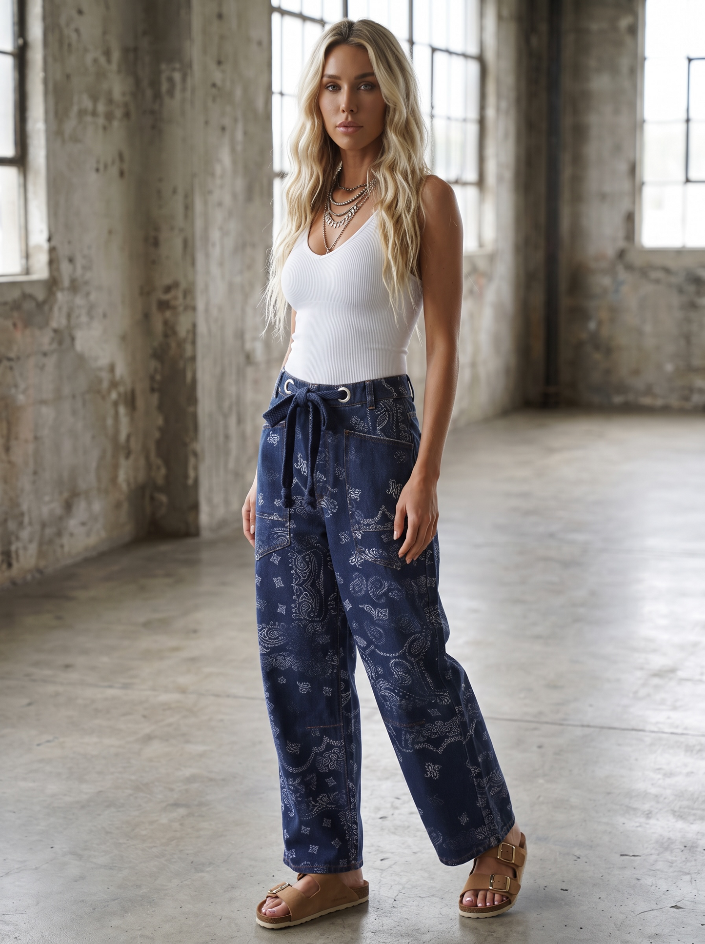 Eesome Bandana Barrel Pants