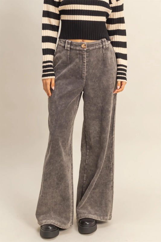 Corduroy Wide Leg Trousers