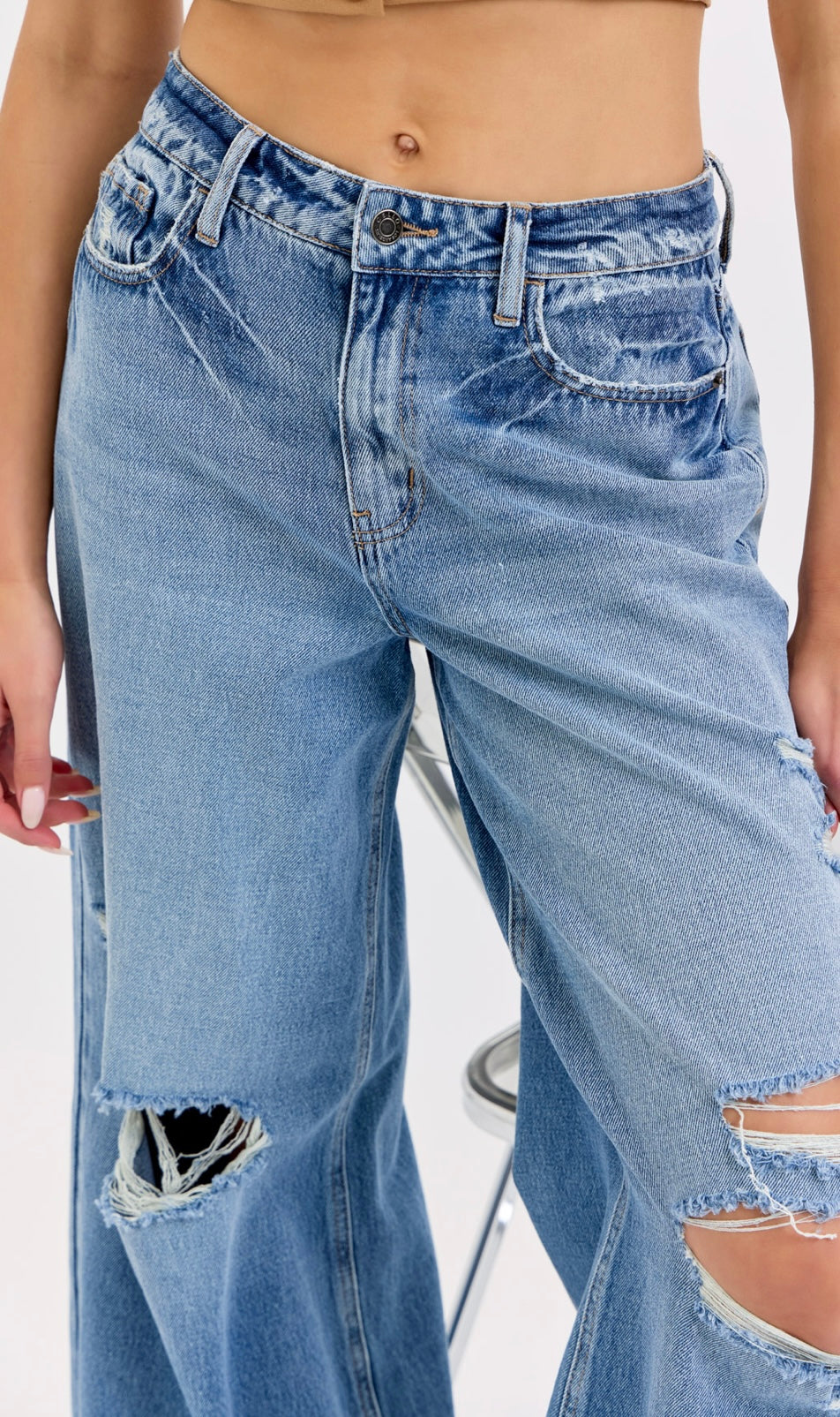 Cello High Rise Wide Leg Jeans