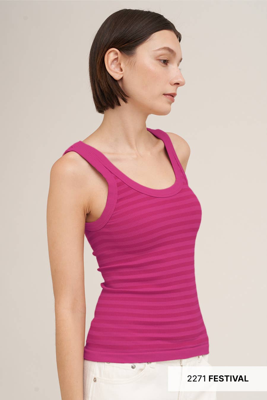 NS8503- Reversible Striped Tank Top