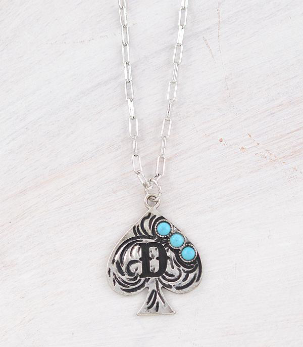 Western Spade Turquoise Necklace