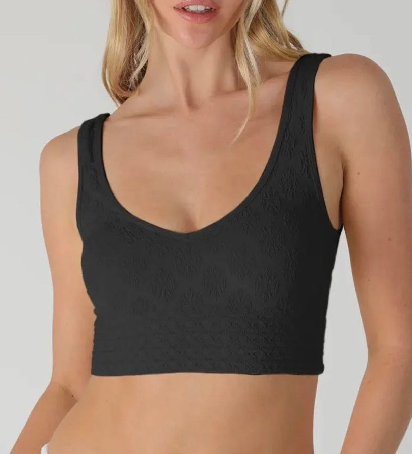 Nikibiki Reversible Textured Lace Brami
