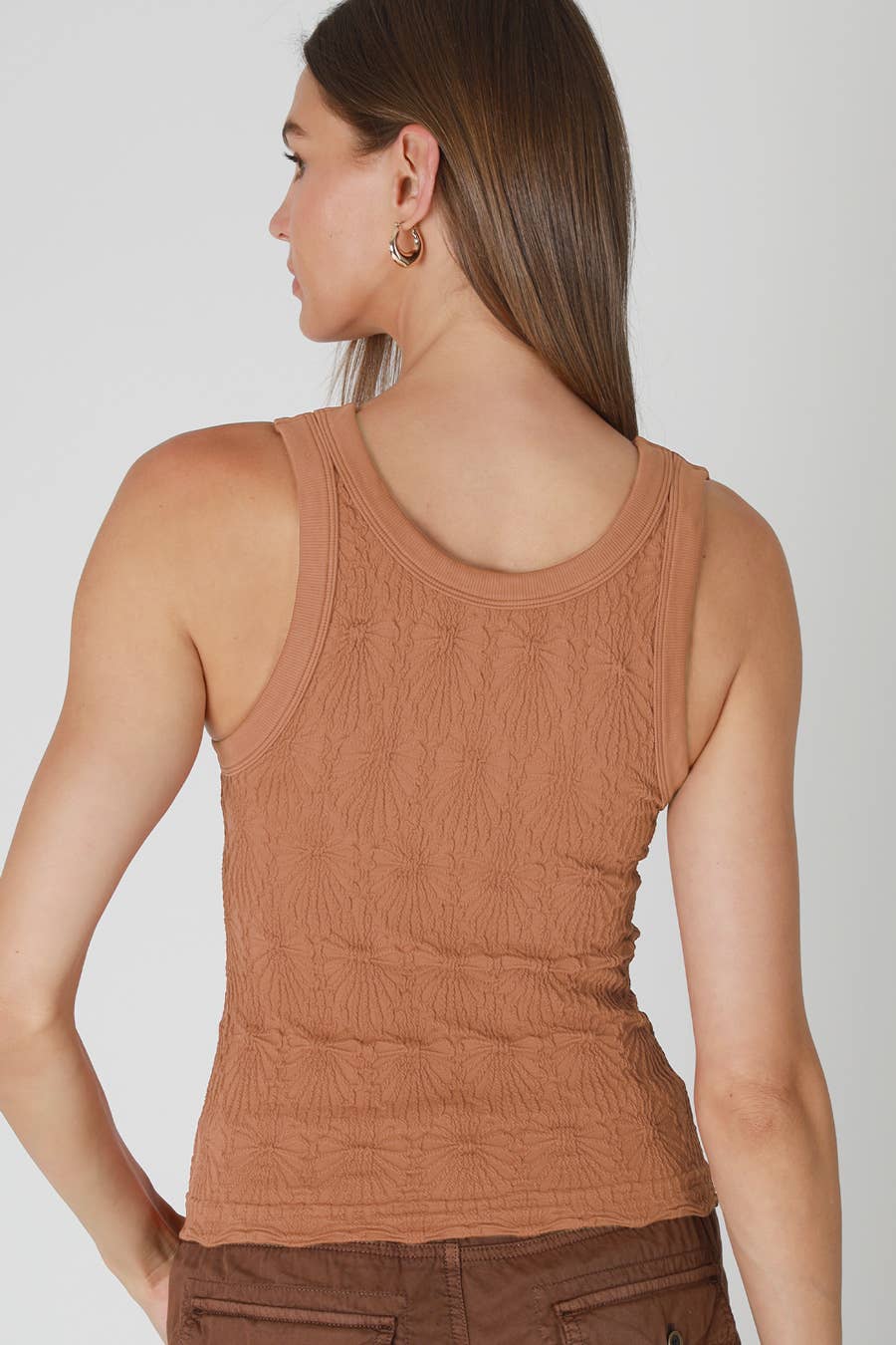 NS8458 - Reversible Lace Textured Tank Top