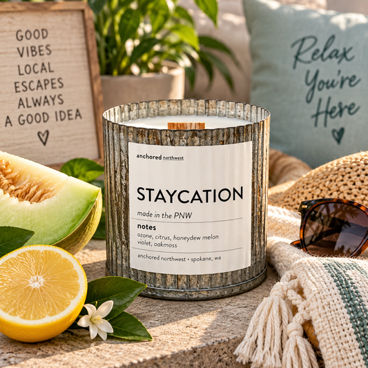 Staycation | Fresh & Relaxing Wood Wick Candle