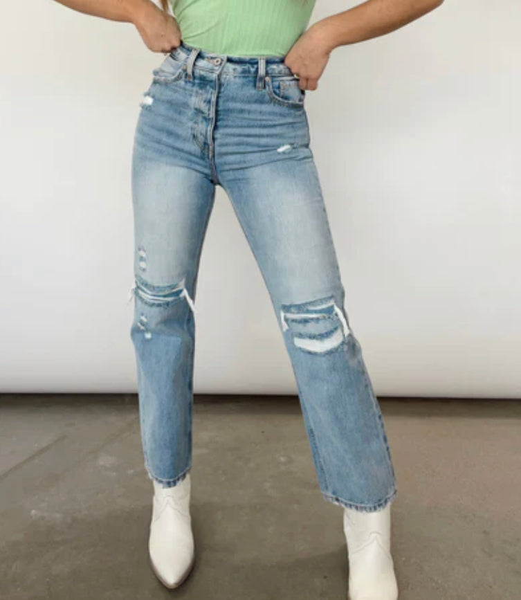 High Rise 90's Boyfriend Jeans