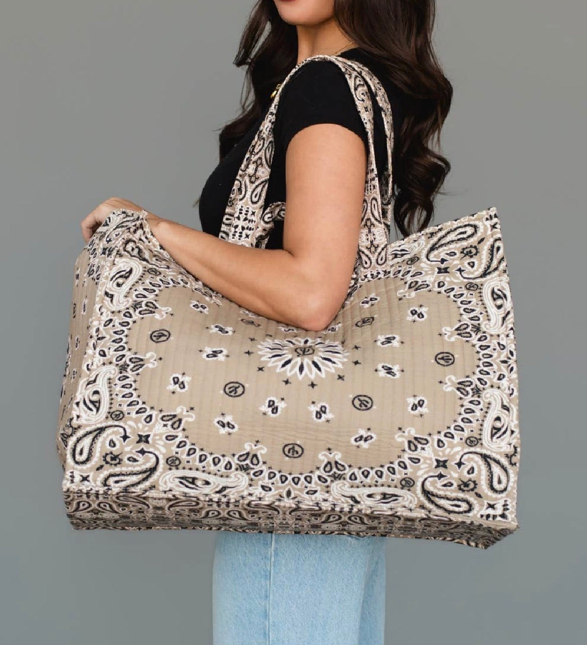 Tan Bandana Tote