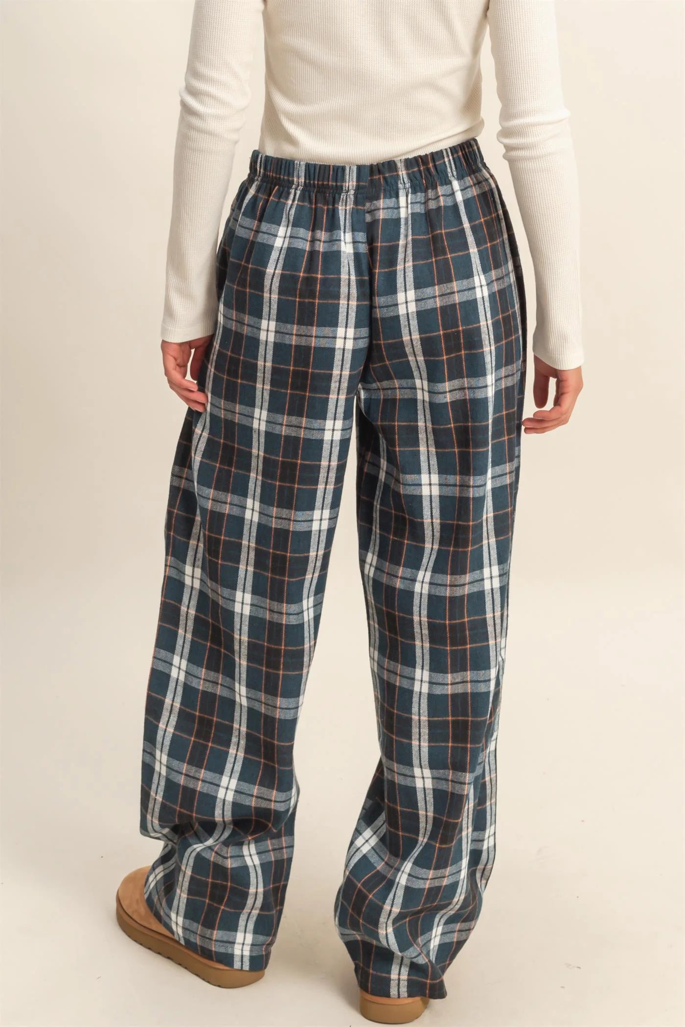 Plaid Wide Leg Pants