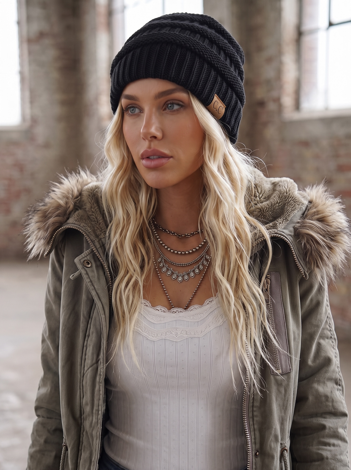 C.C Best Selling Cable Knit Classic Beanie Winter Hat (Copy)