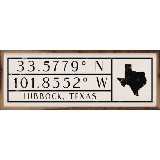 Personalized City State Coordinates With Lines White