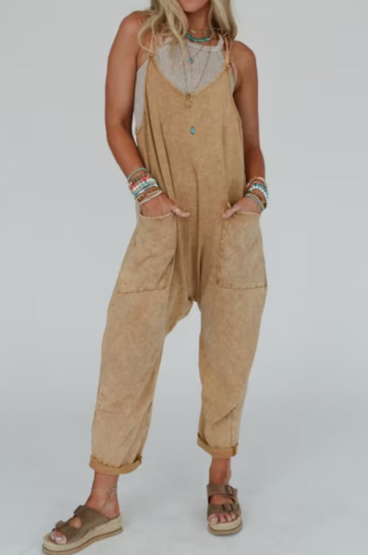 Washed Harem Jumpsuit