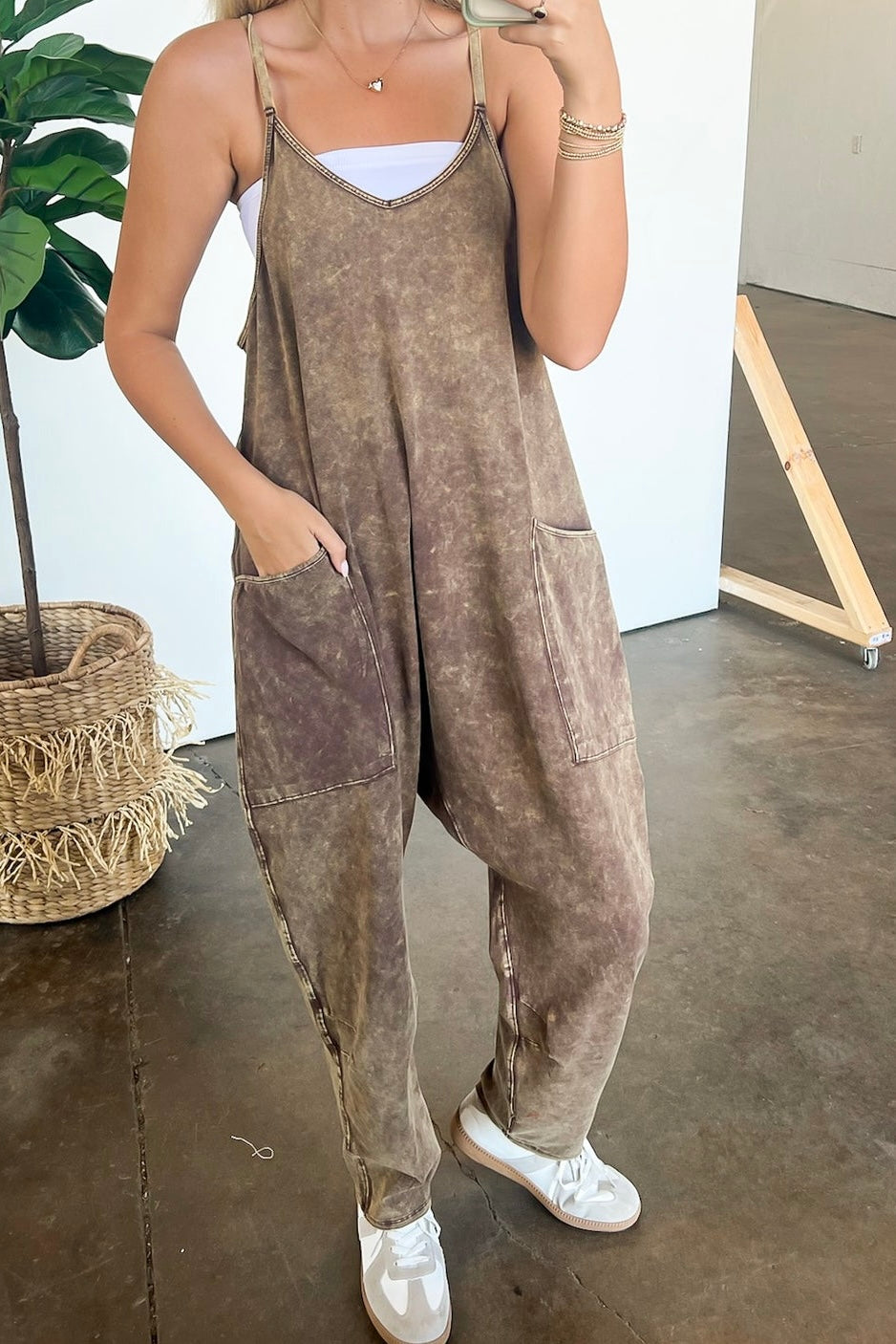 Washed Harem Jumpsuit