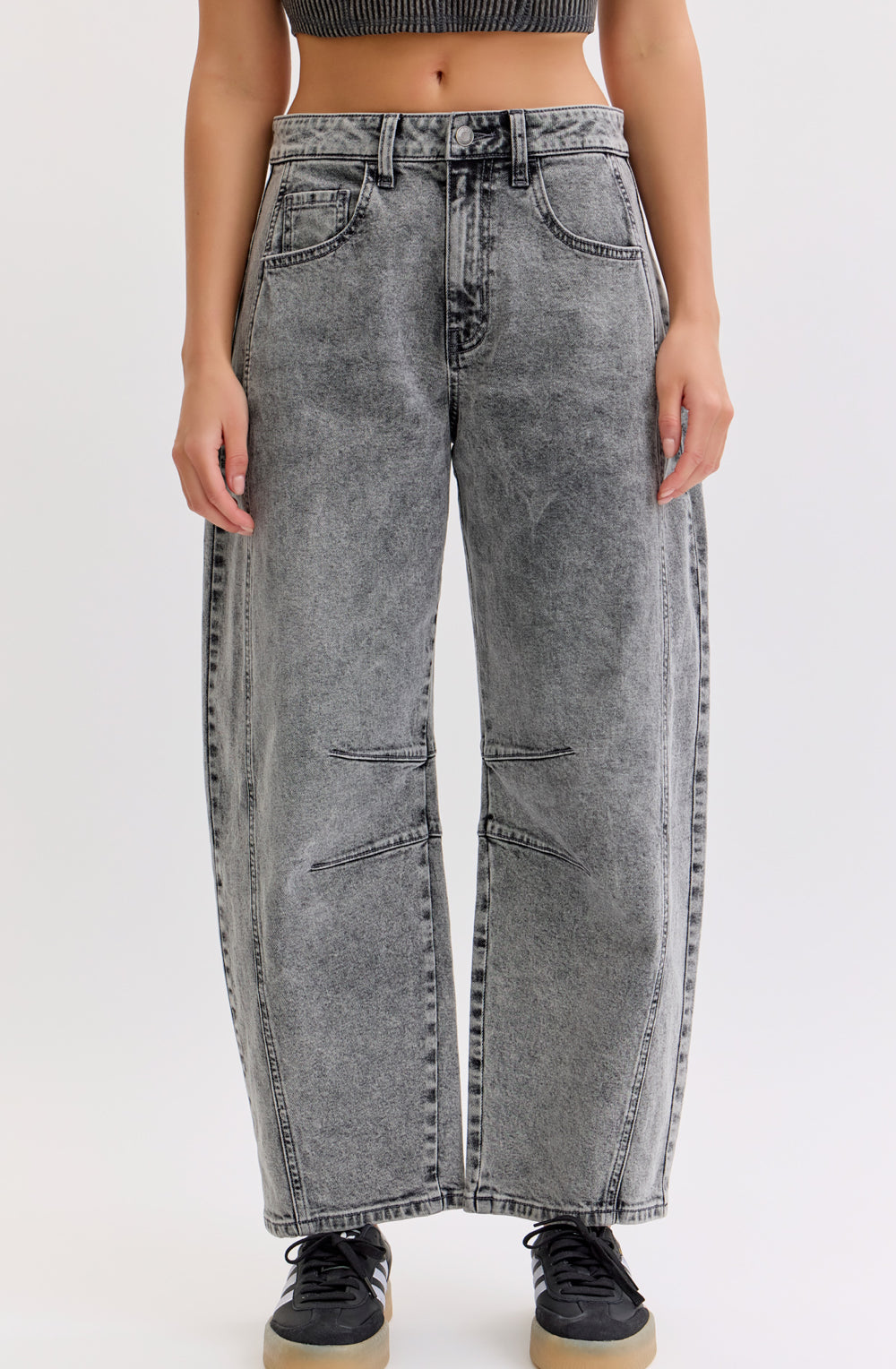 Cello Grey Barrel Jeans