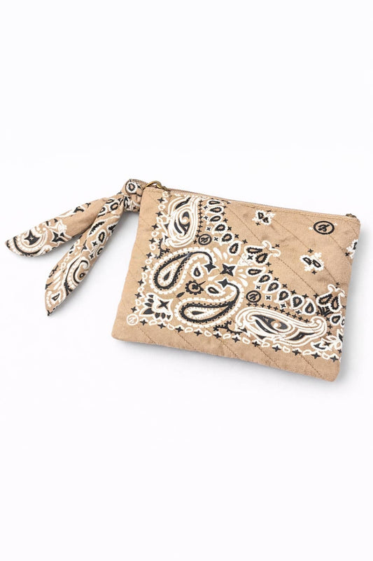 Tan Bandana Clutch