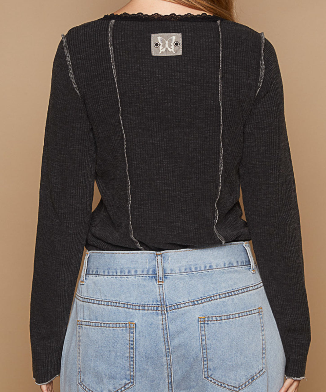 POL Butterfly Patch Top