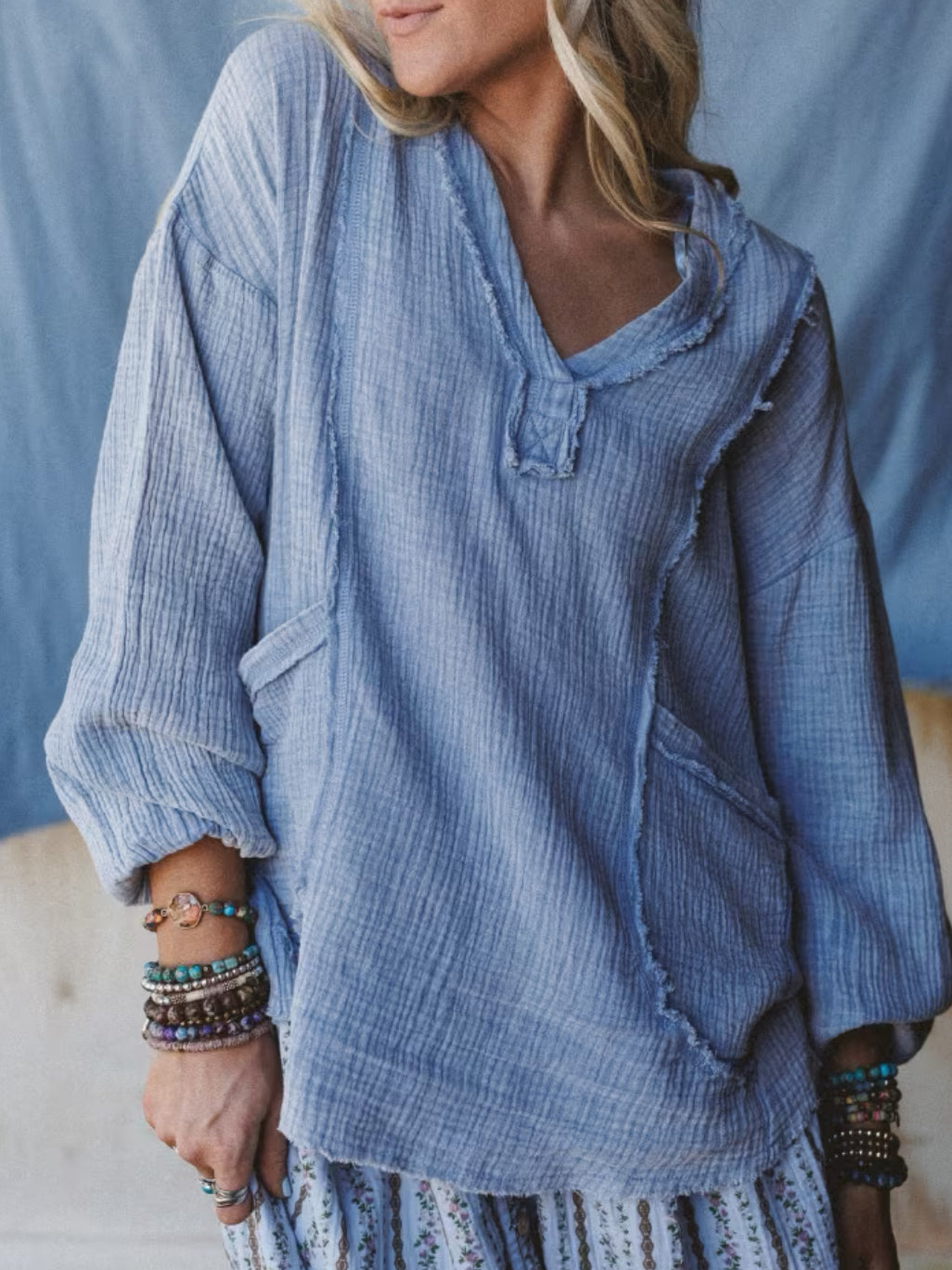 Very J Textured Cotton Top