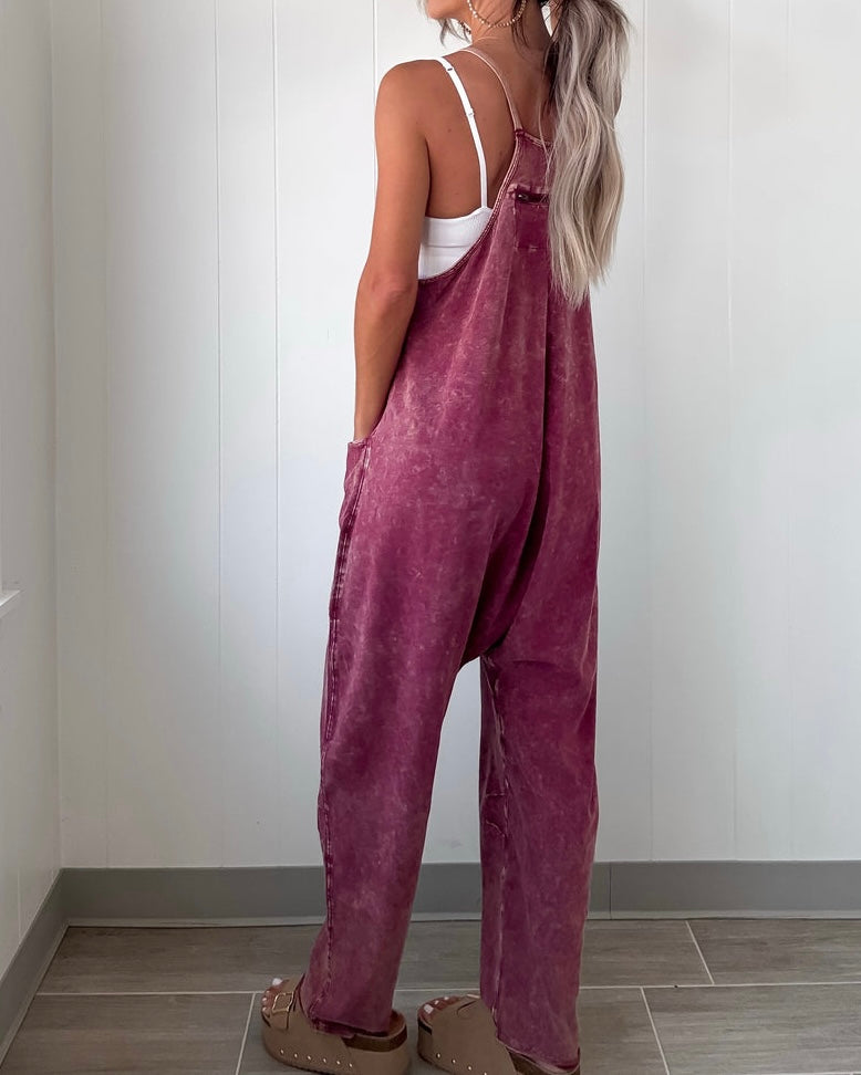 Zip Pocket Harem Jumpsuit