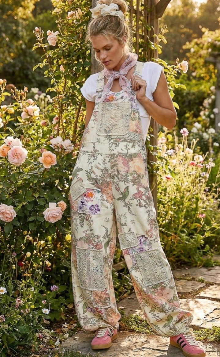 POL Floral Overalls