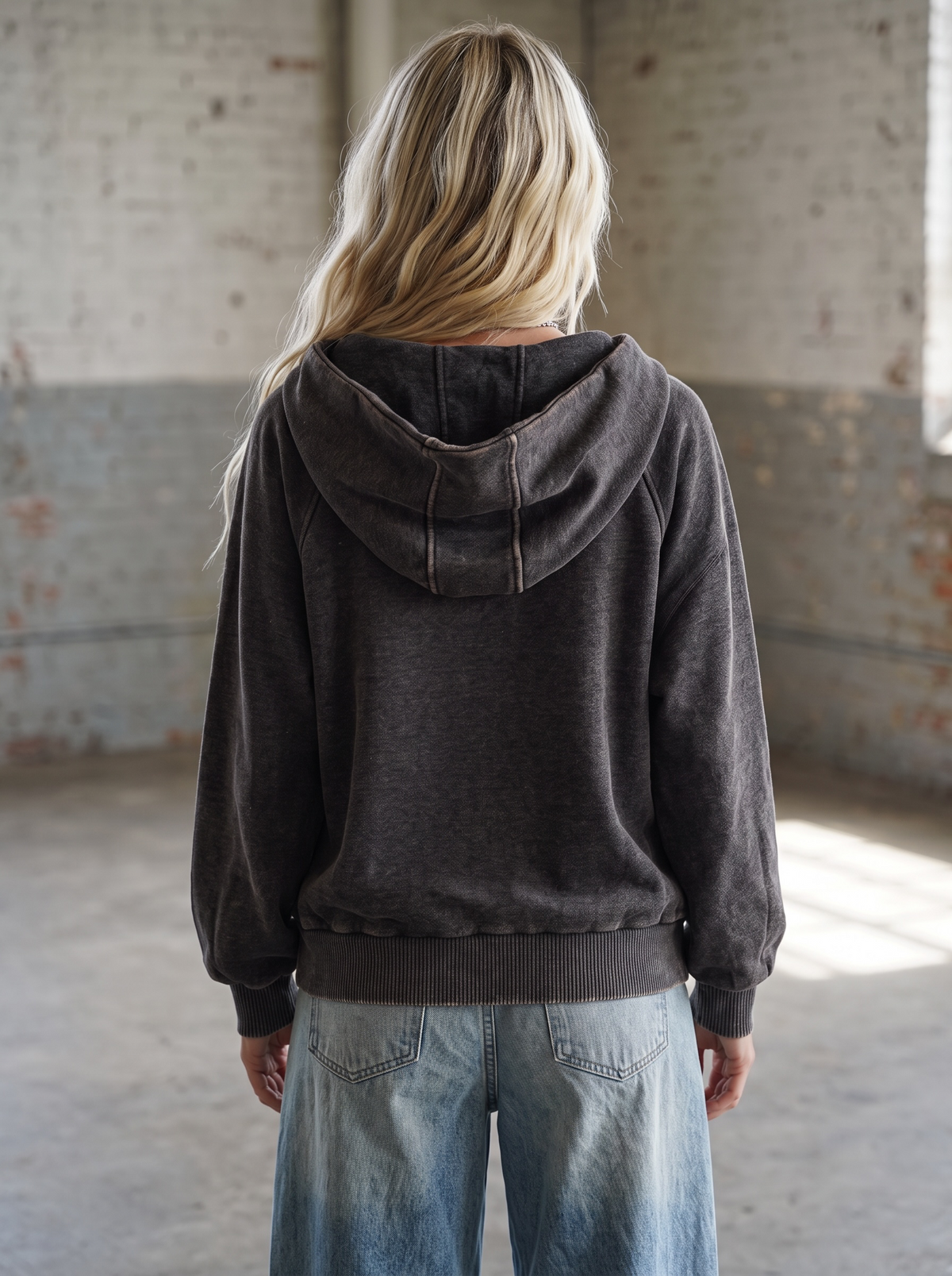 Acid Wash Oversized Pullover
