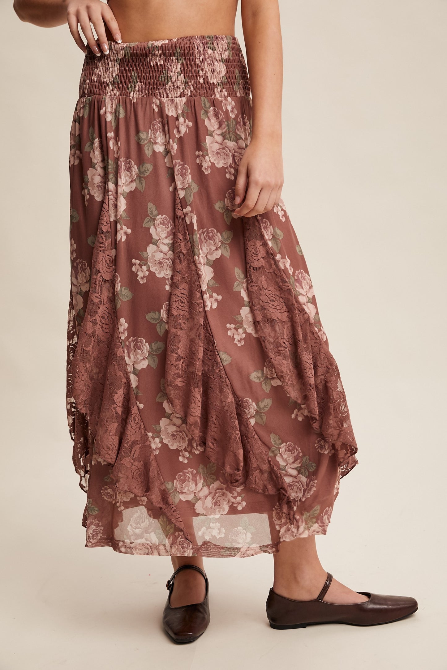 Listicle Floral Maxi Skirt