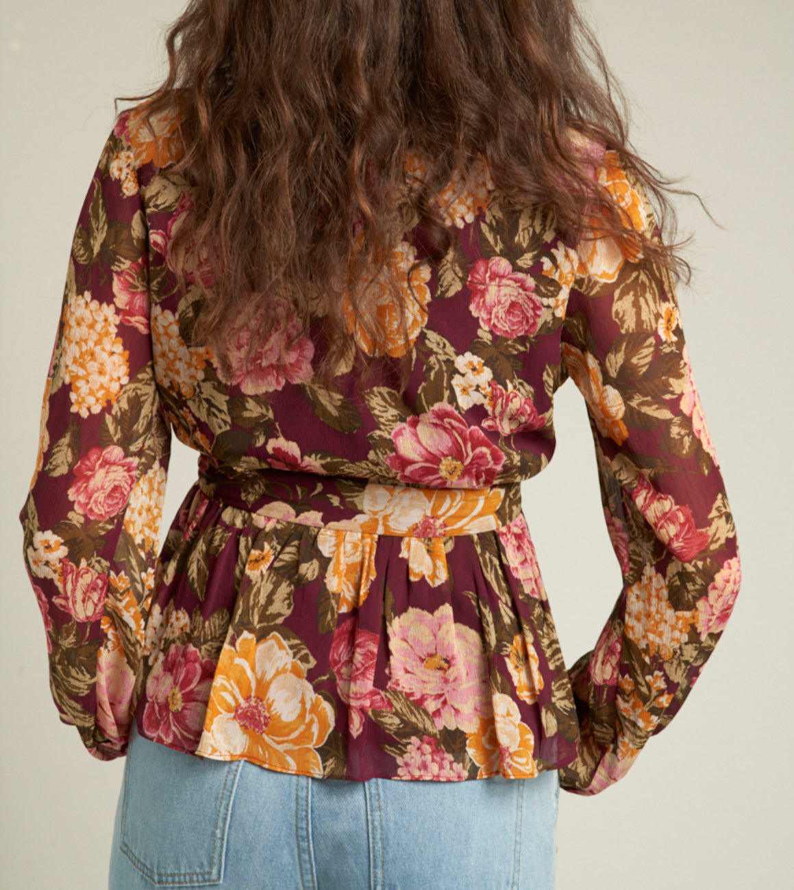 En Creme Floral Top