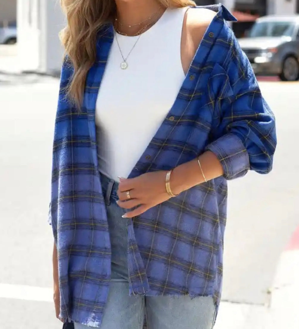 La Miel Plaid Kayla Shirt