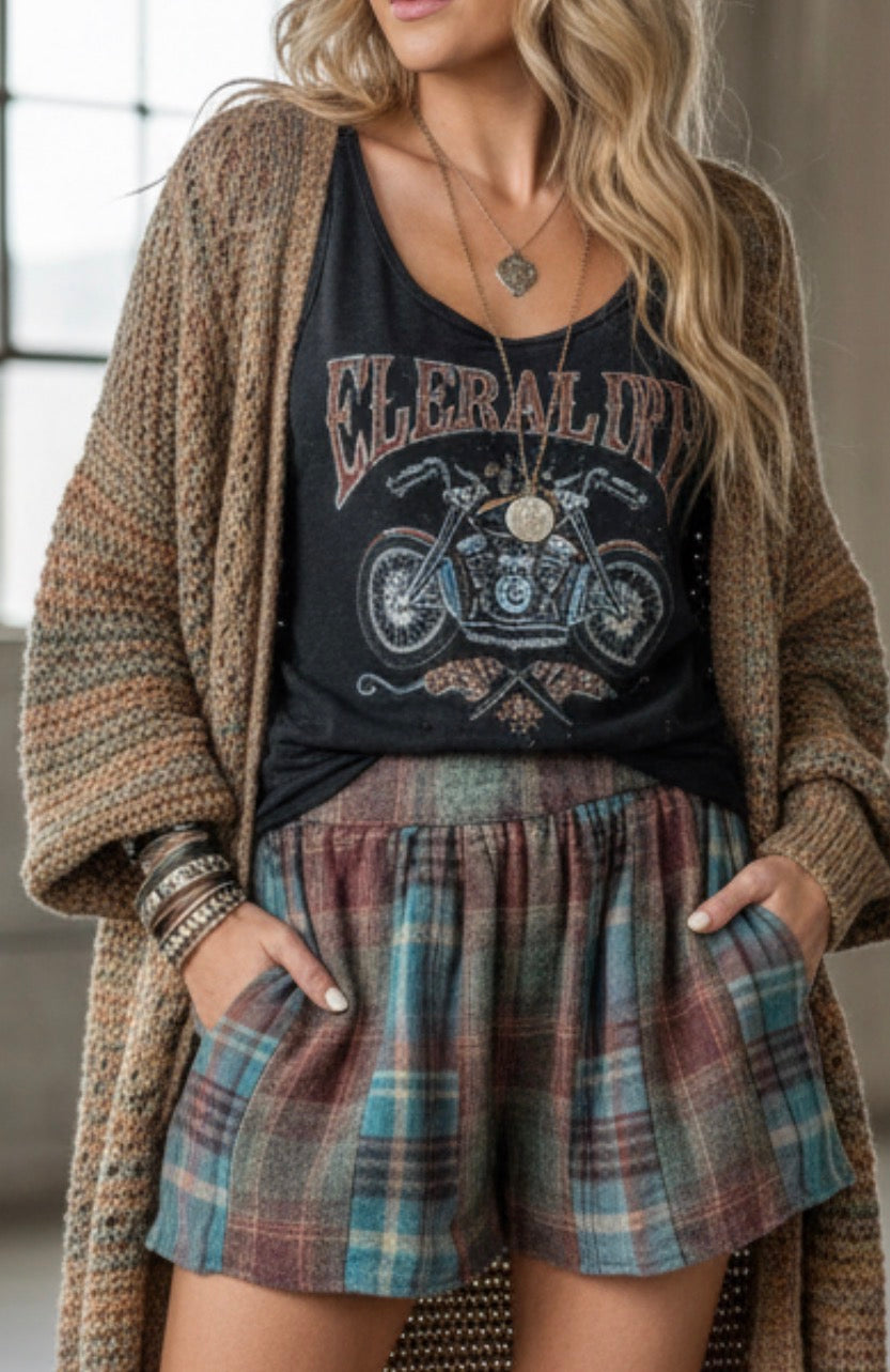 Angie Plaid Shorts