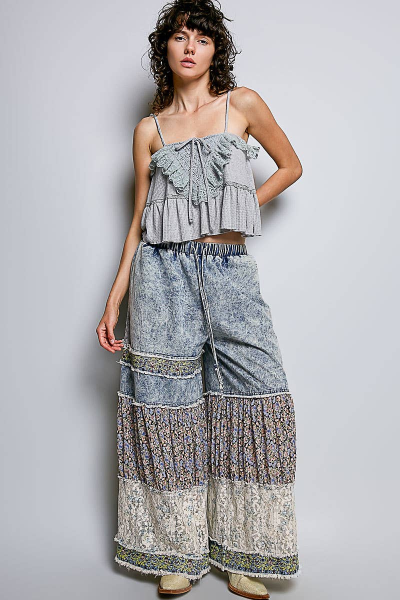 Romantic Lace Ruffle Tiered Cami Top