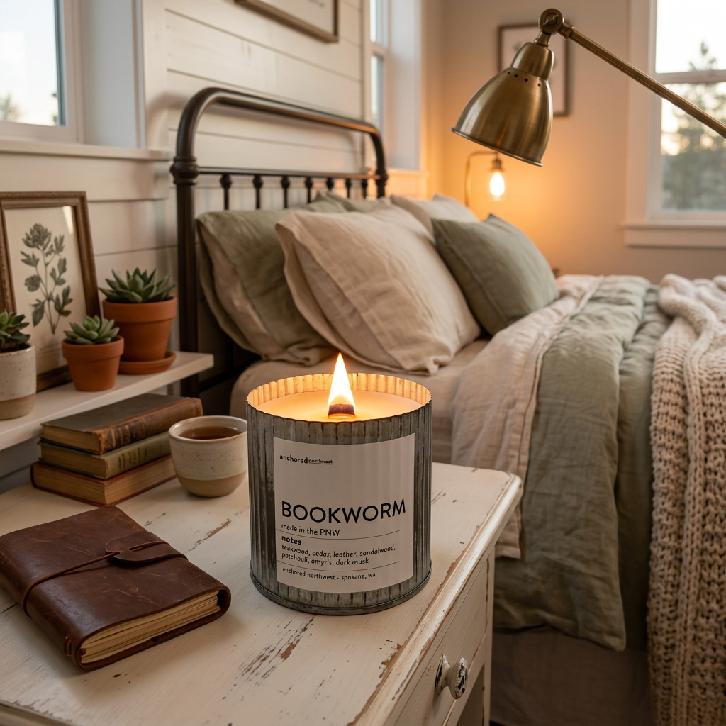 Bookworm | Book Lover Gift Wood Wick Candle