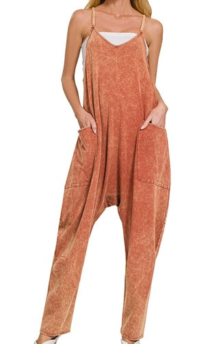 Washed Harem Jumpsuit