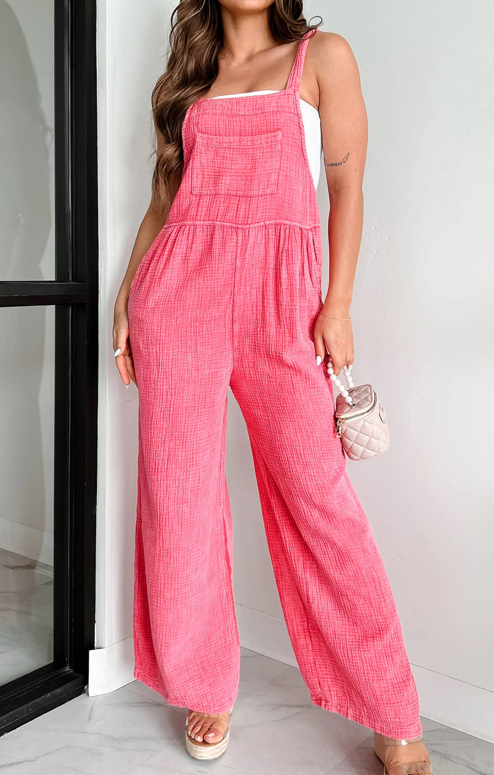 Very J Gauze Jumpsuit