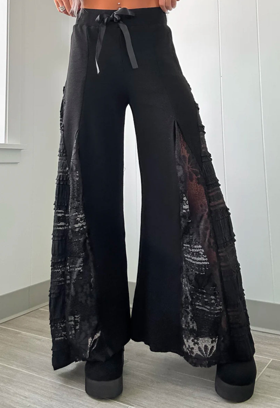 POL Lace Wide Leg Pants