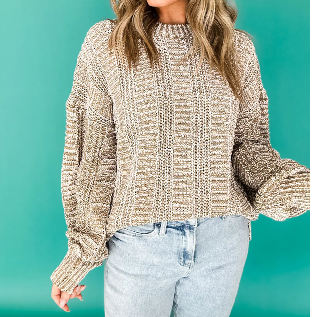 Very J Two Tone Sweater