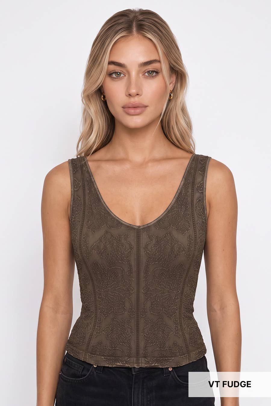 NS8525 - Vintage Reversible Textured Top