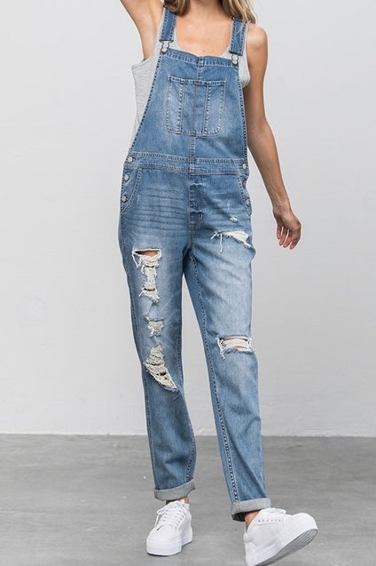 Insane Gene Distressed Overalls