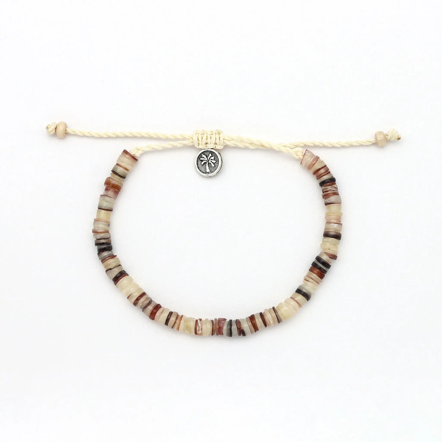 Pakui Natural Beaded Surf Bracelet, Adjustable Mens Bracelet