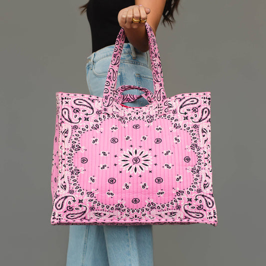 Pink Bandana Tote