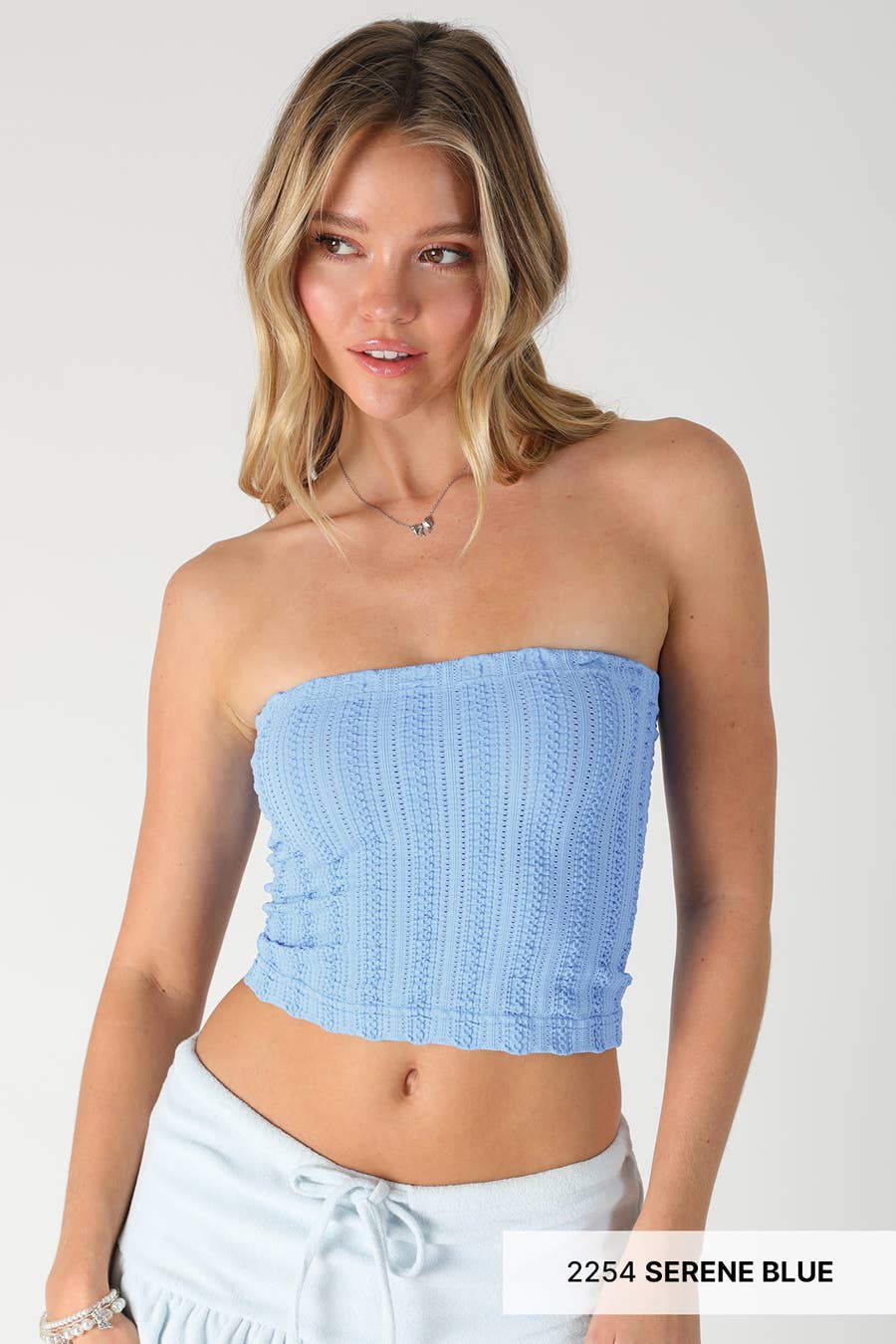 NS8498 - Vertical Textured Tube Top