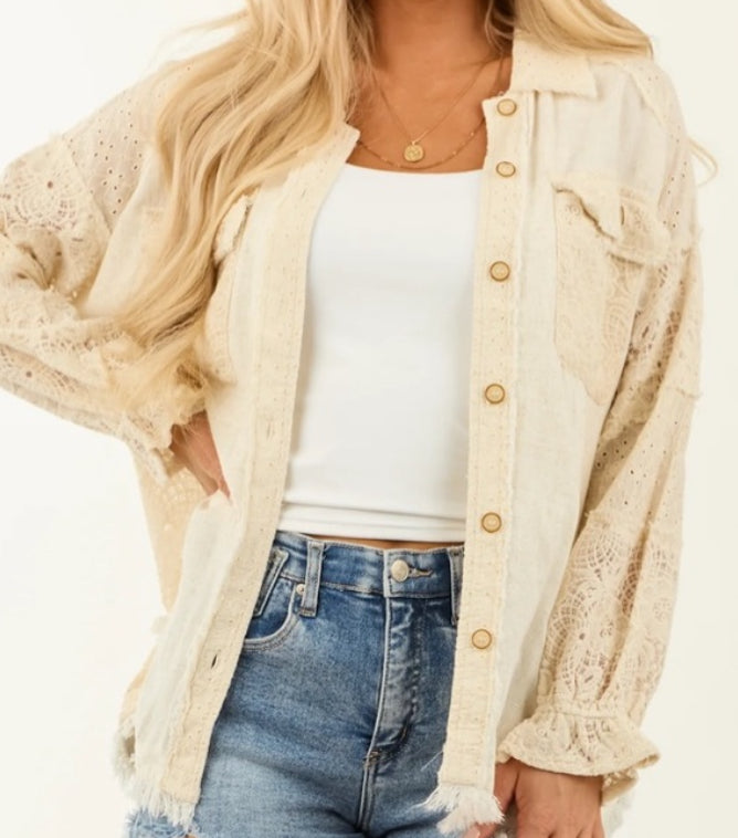 UMGEE Eyelet Shacket