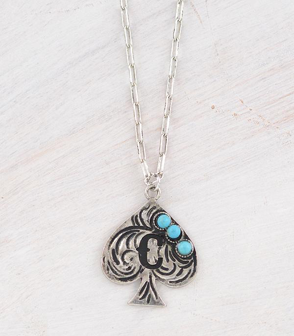 Western Spade Turquoise Necklace