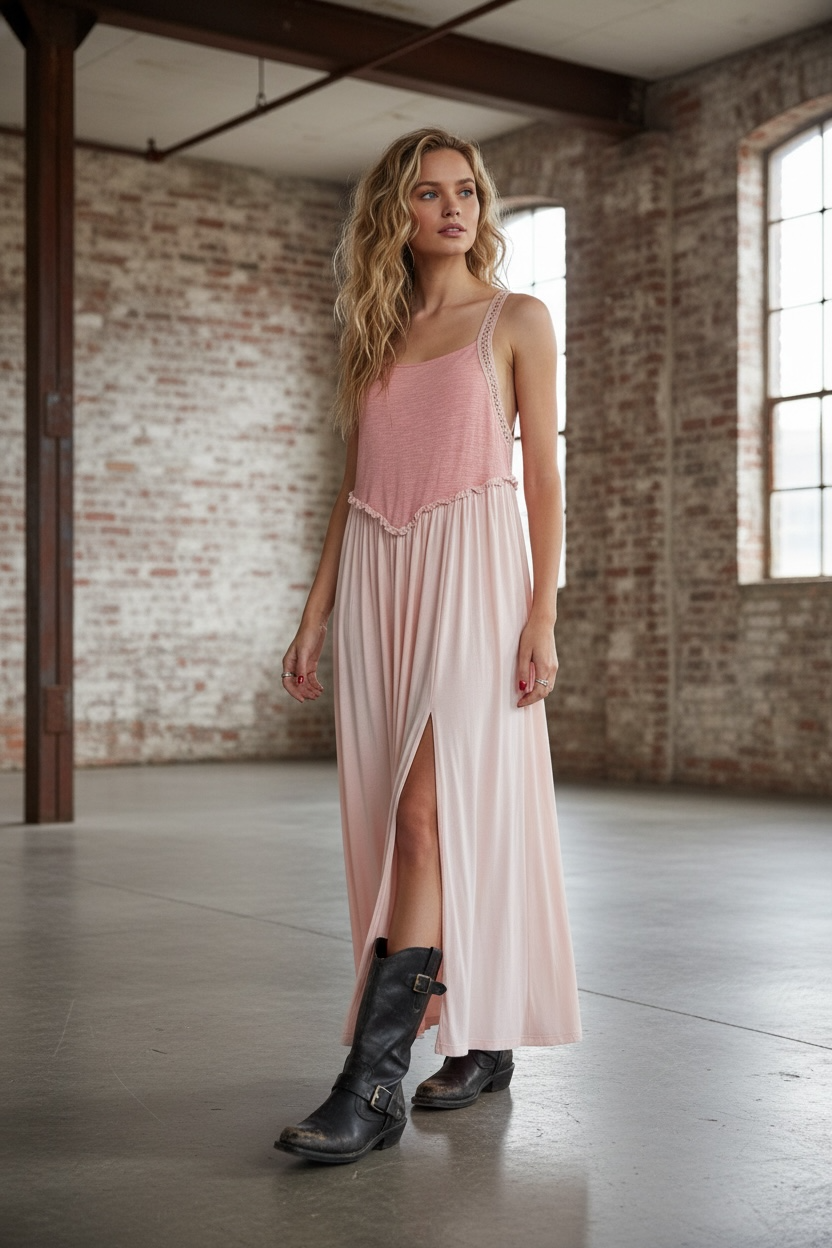 POL Slit Maxi Dress
