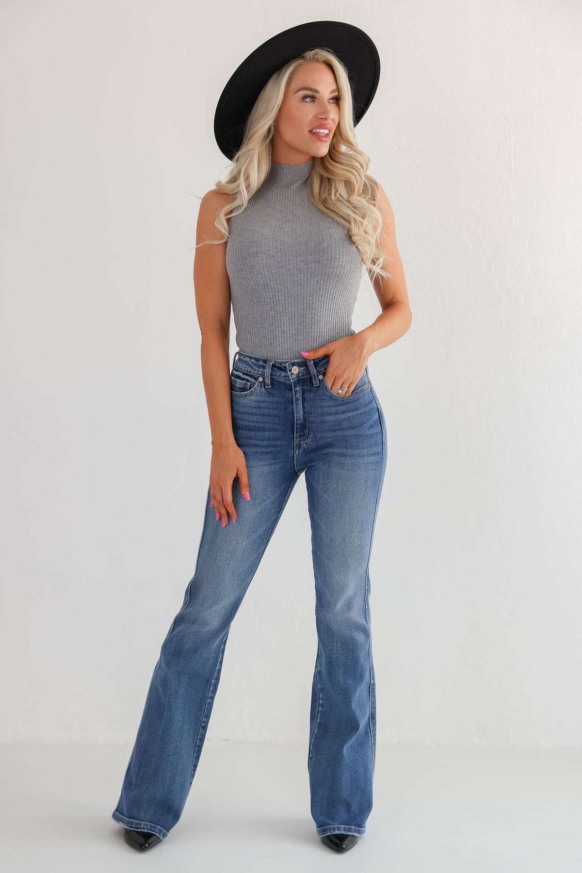 High Rise Flare Jeans